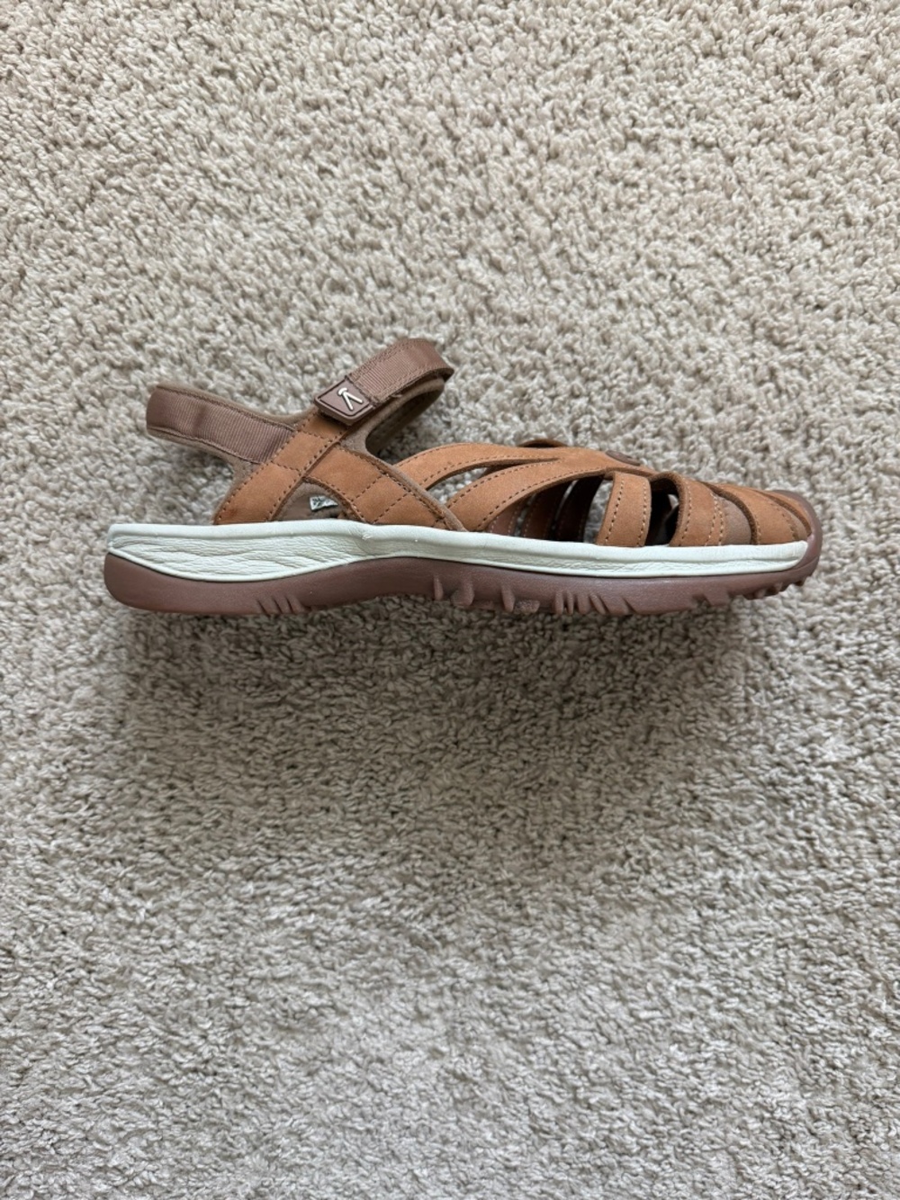 KEEN Women's Closed Toe Strappy Sandals Brown Leather Comfort Shoes Size 10.5